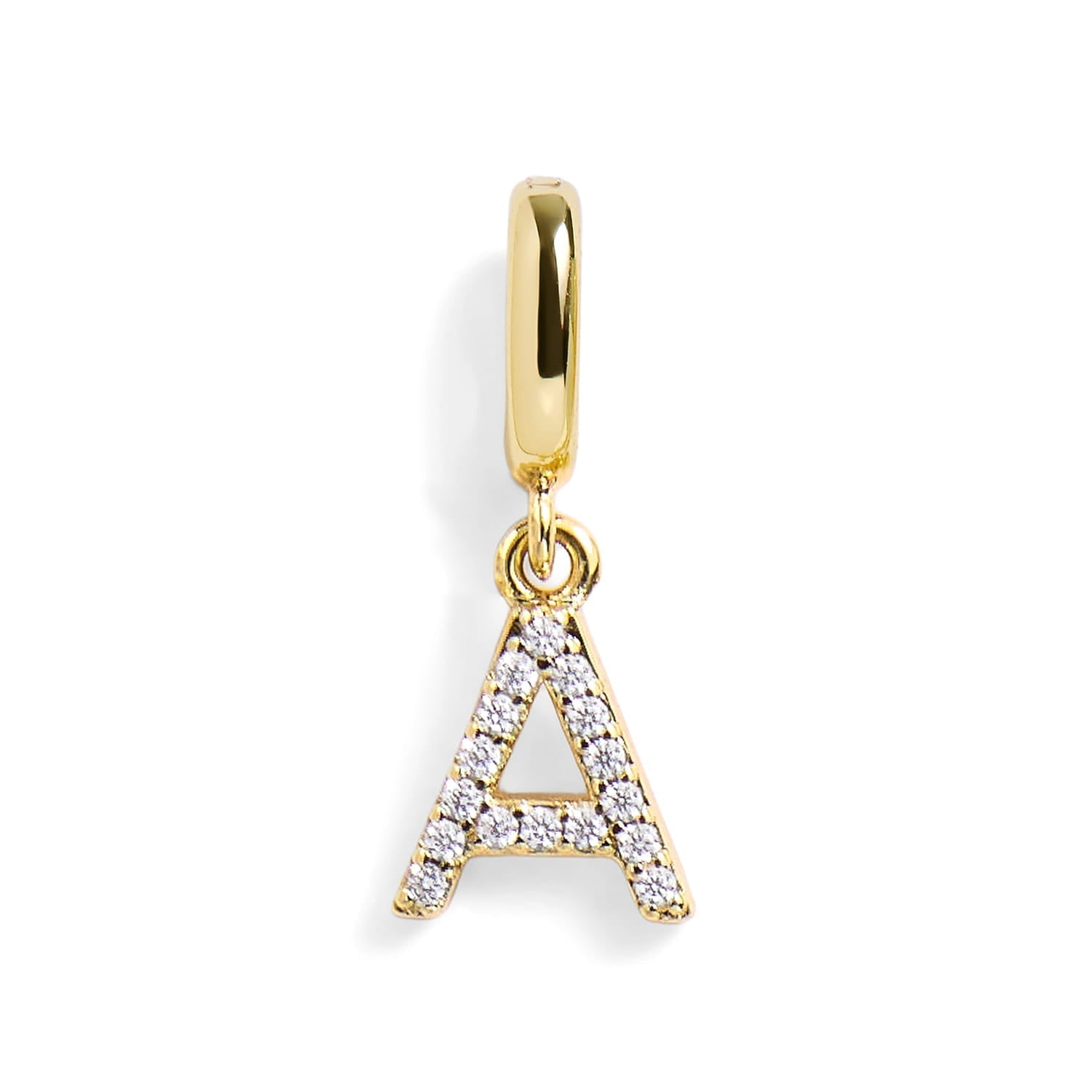 PavĂ© Letter Charm
