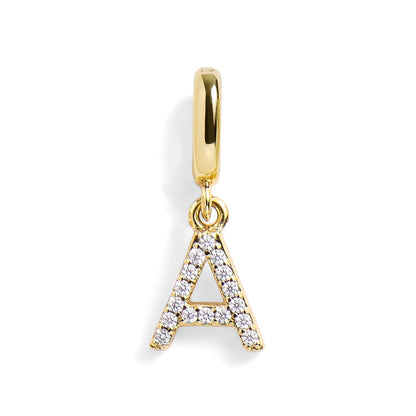 PavĂ© Letter Charm