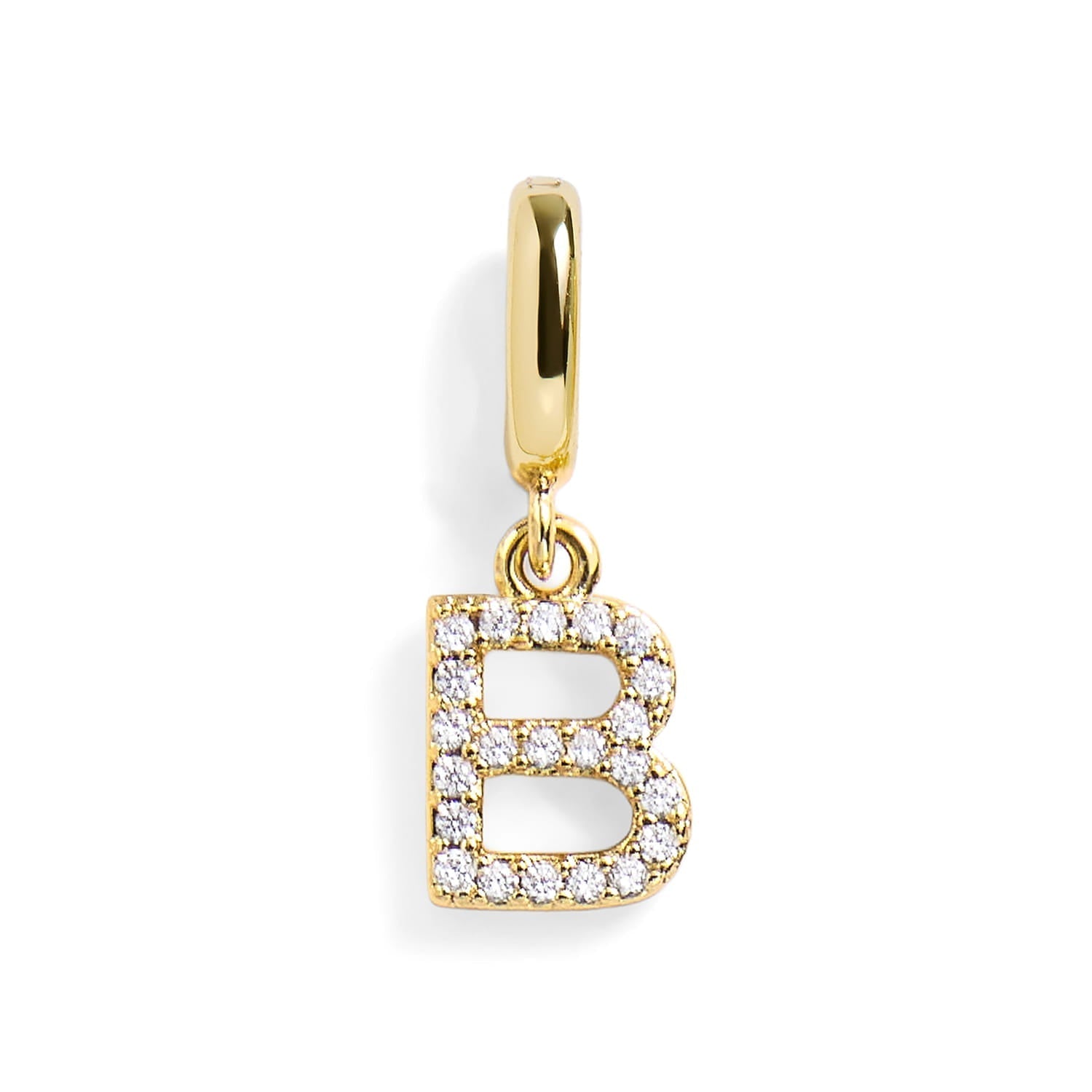 PavĂ© Letter Charm