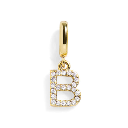 PavĂ© Letter Charm