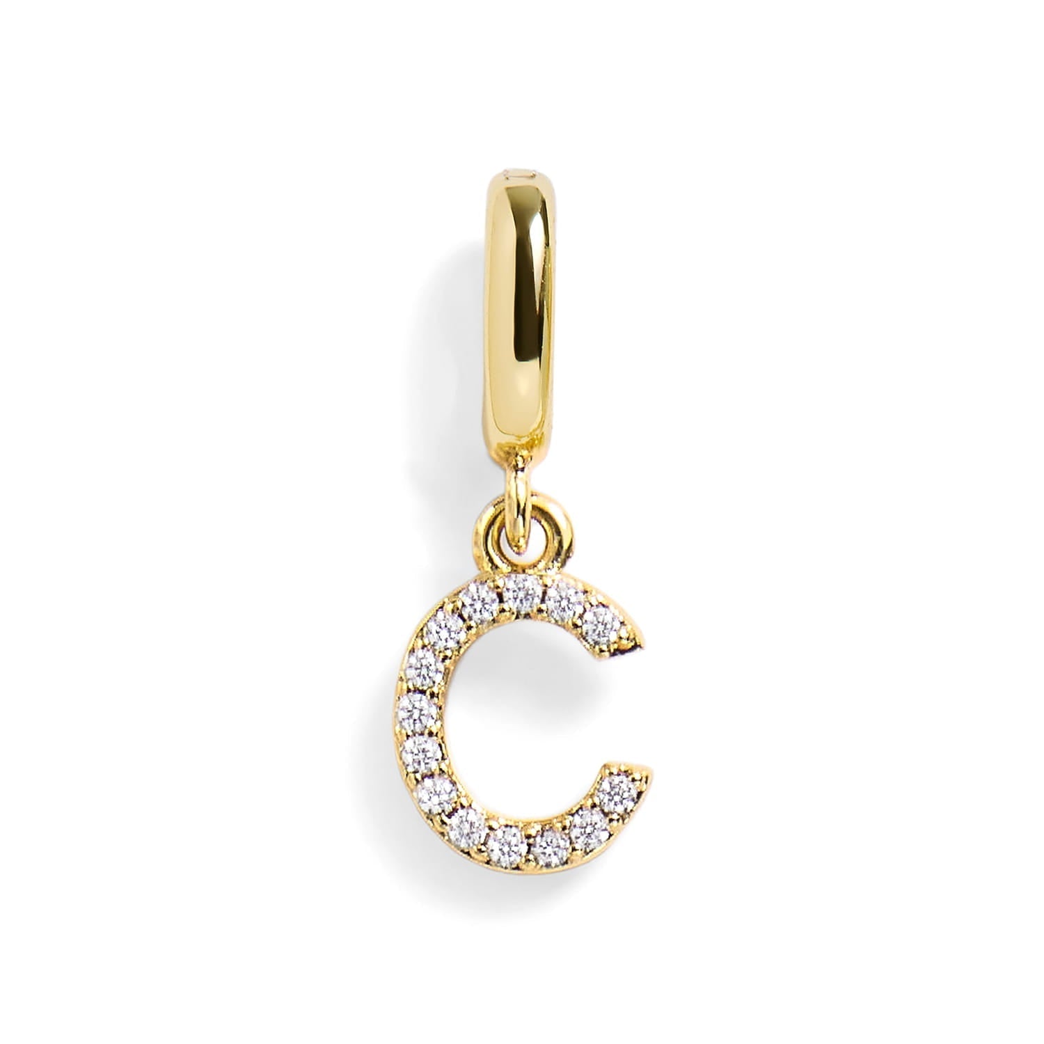 PavĂ© Letter Charm