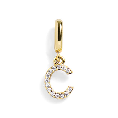 PavĂ© Letter Charm