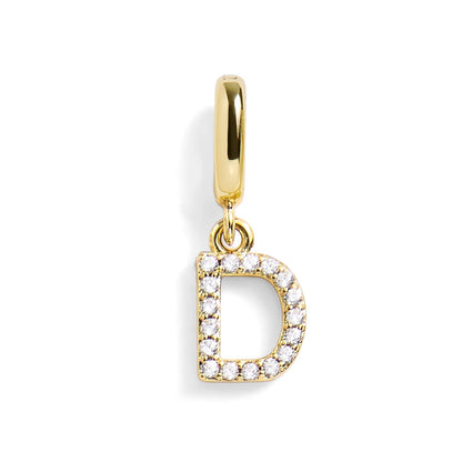 PavĂ© Letter Charm