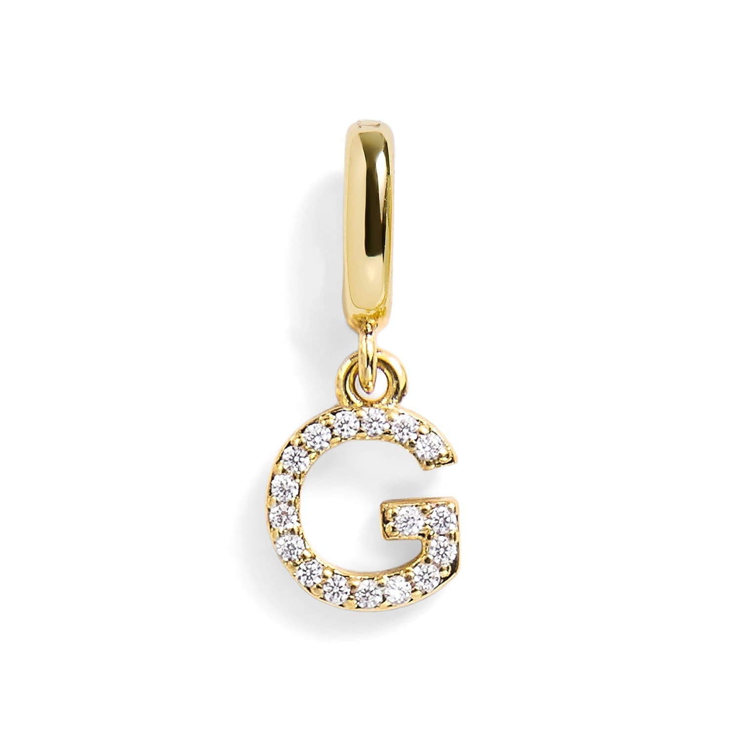 PavĂ© Letter Charm