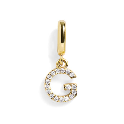PavĂ© Letter Charm