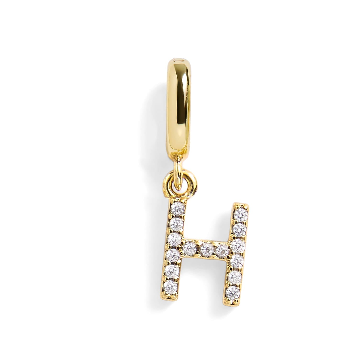 PavĂ© Letter Charm