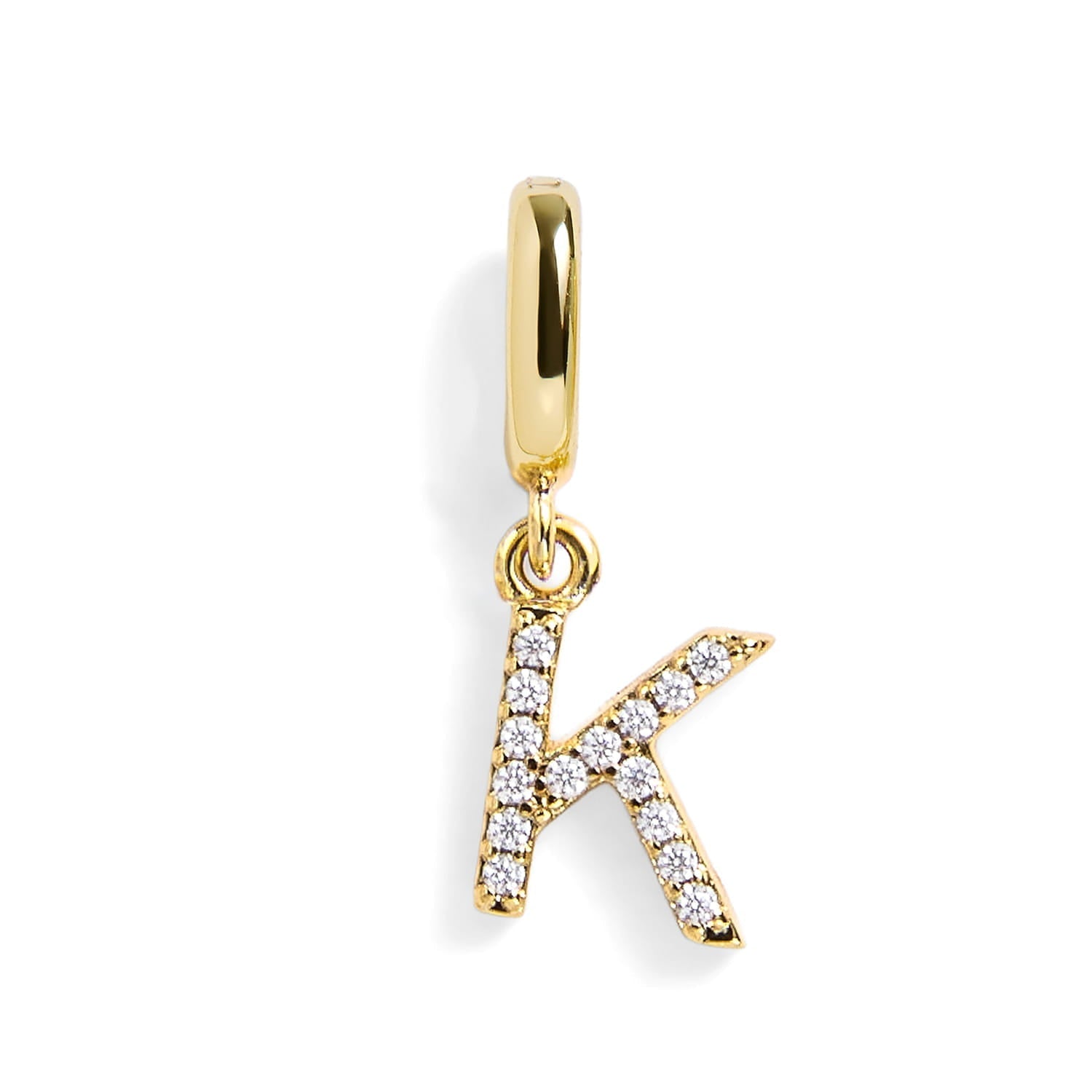 PavĂ© Letter Charm