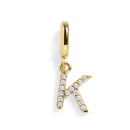 PavĂ© Letter Charm