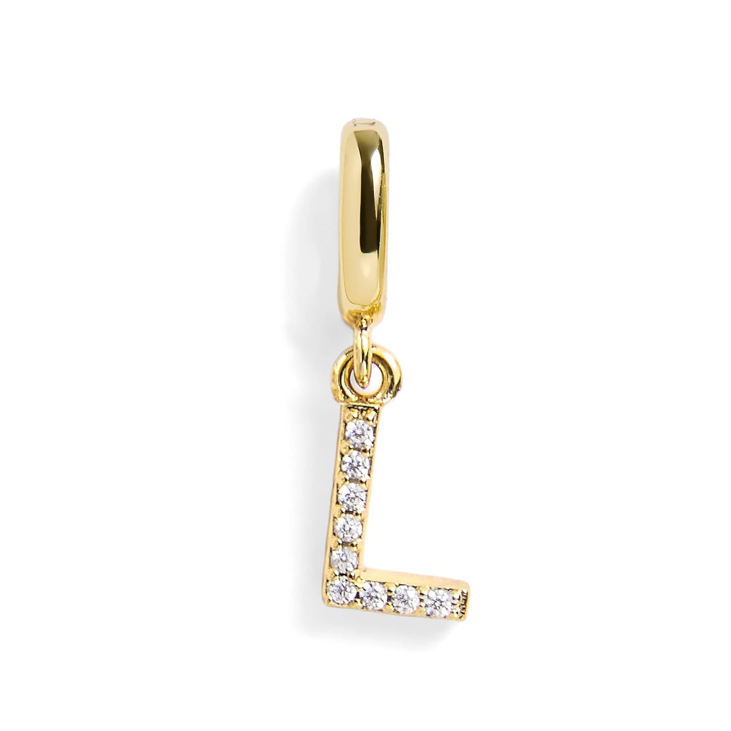 PavĂ© Letter Charm