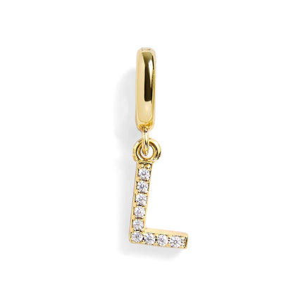 PavĂ© Letter Charm