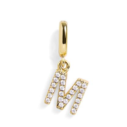 PavĂ© Letter Charm