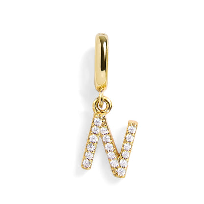 PavĂ© Letter Charm