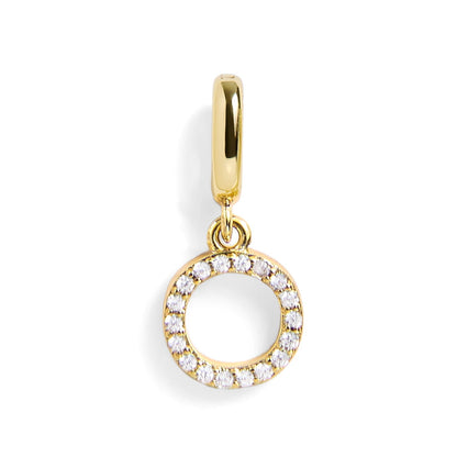 PavĂ© Letter Charm