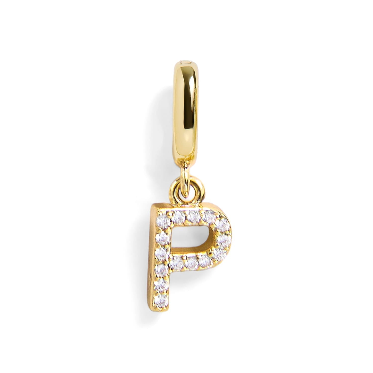 PavĂ© Letter Charm