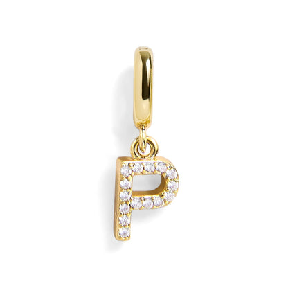 PavĂ© Letter Charm