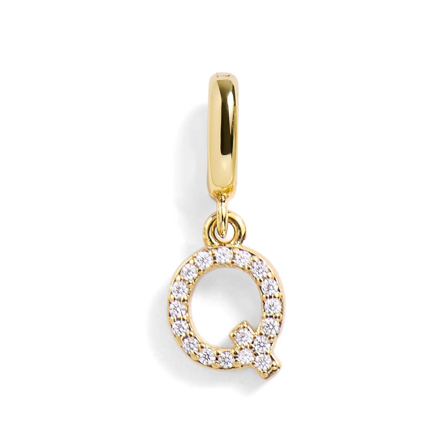 PavĂ© Letter Charm