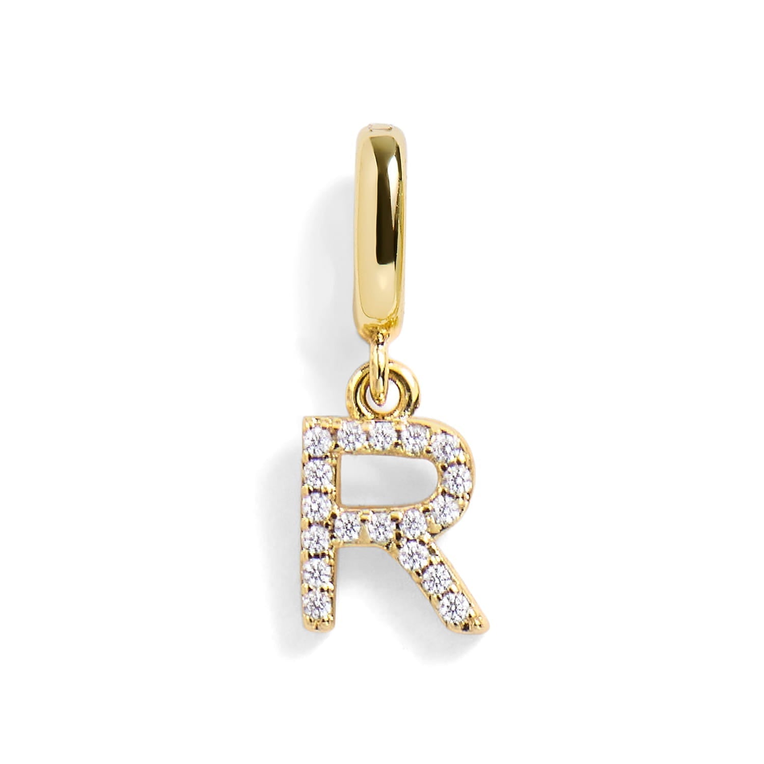 PavĂ© Letter Charm