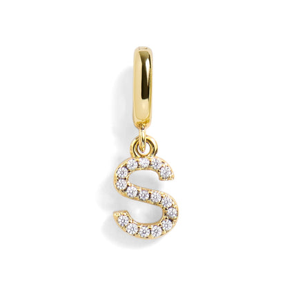 PavĂ© Letter Charm
