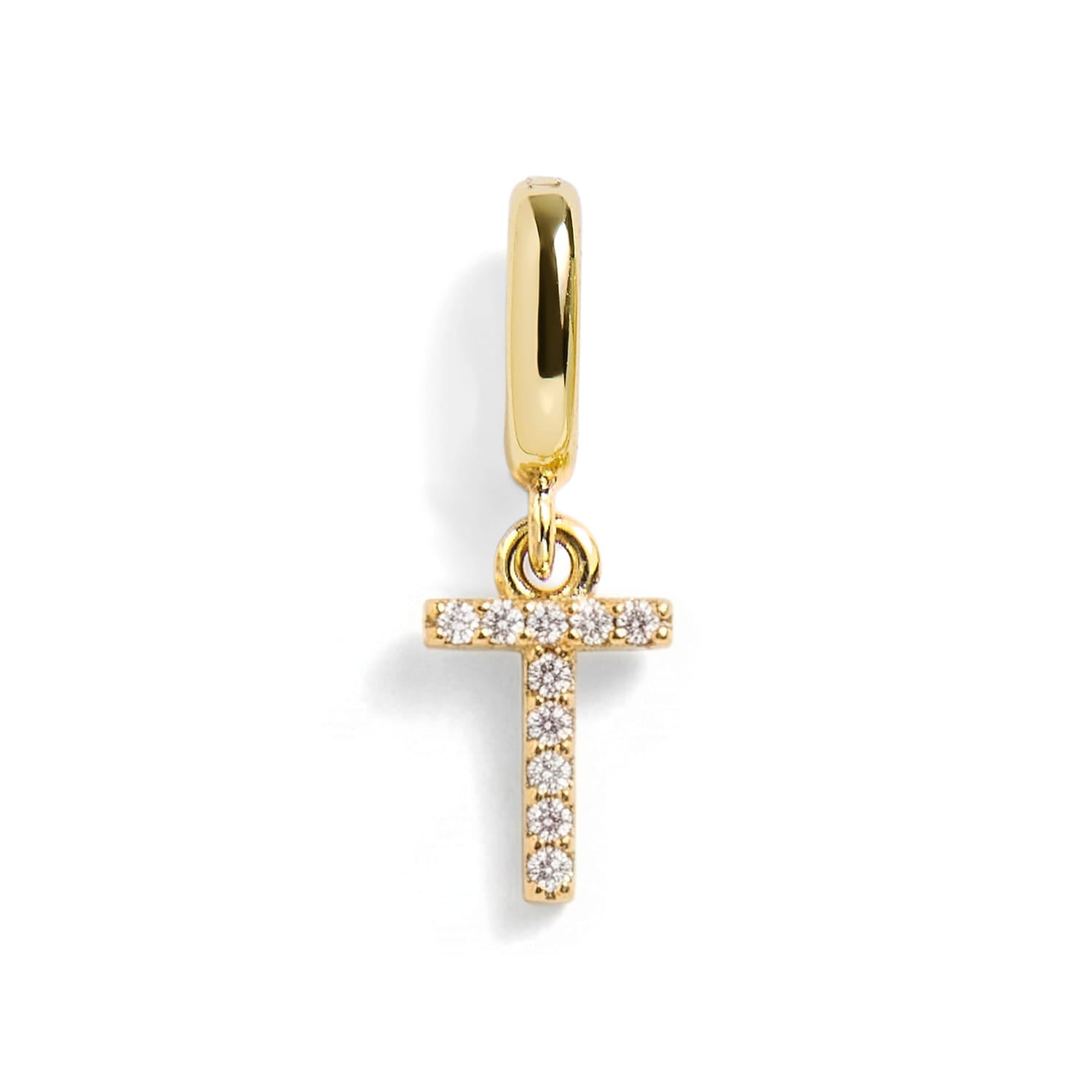 PavĂ© Letter Charm