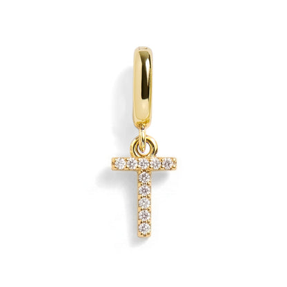 PavĂ© Letter Charm