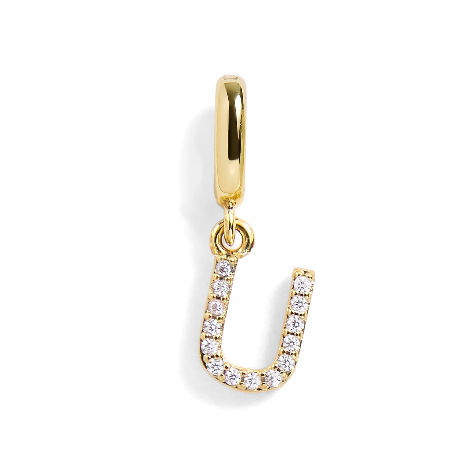 PavĂ© Letter Charm