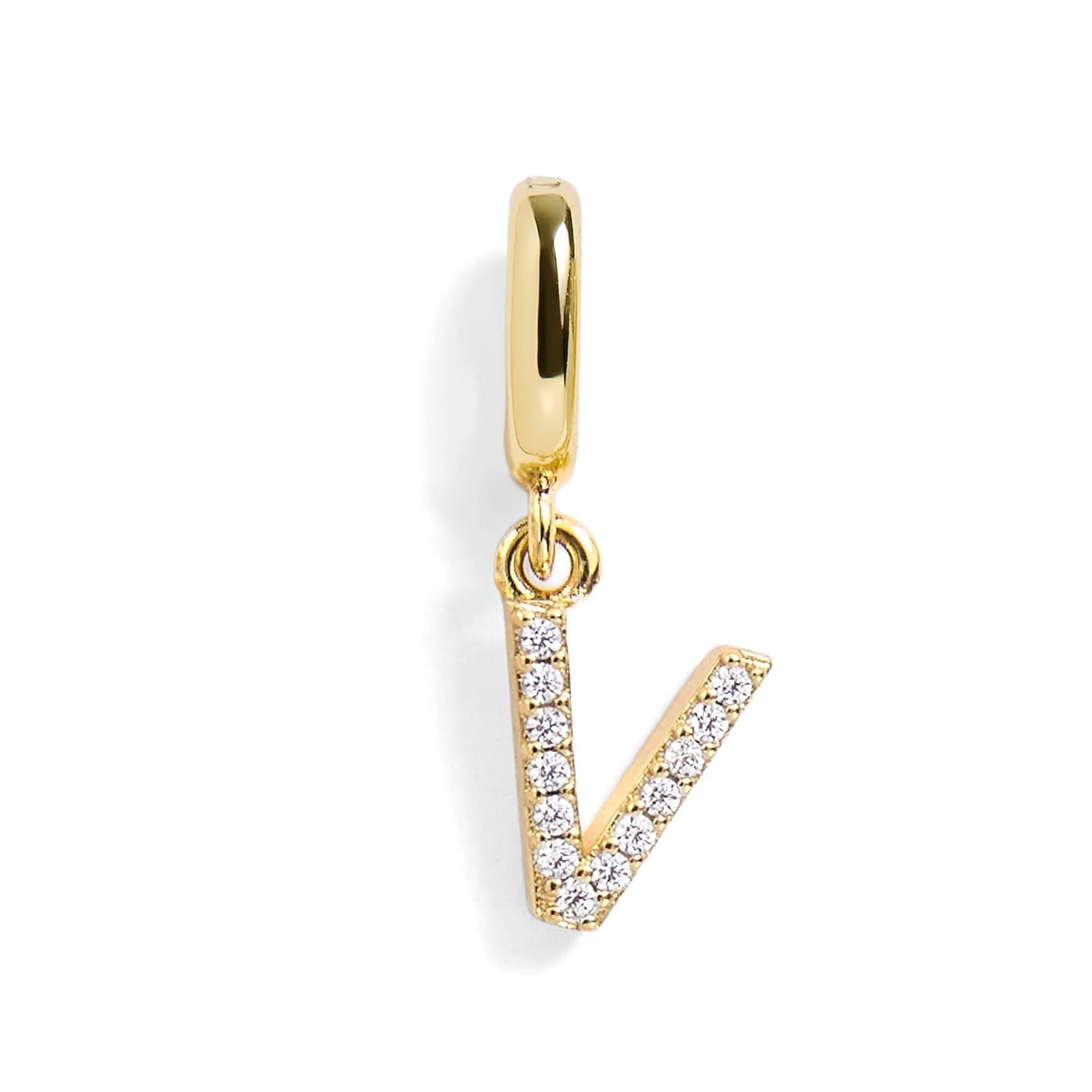 PavĂ© Letter Charm