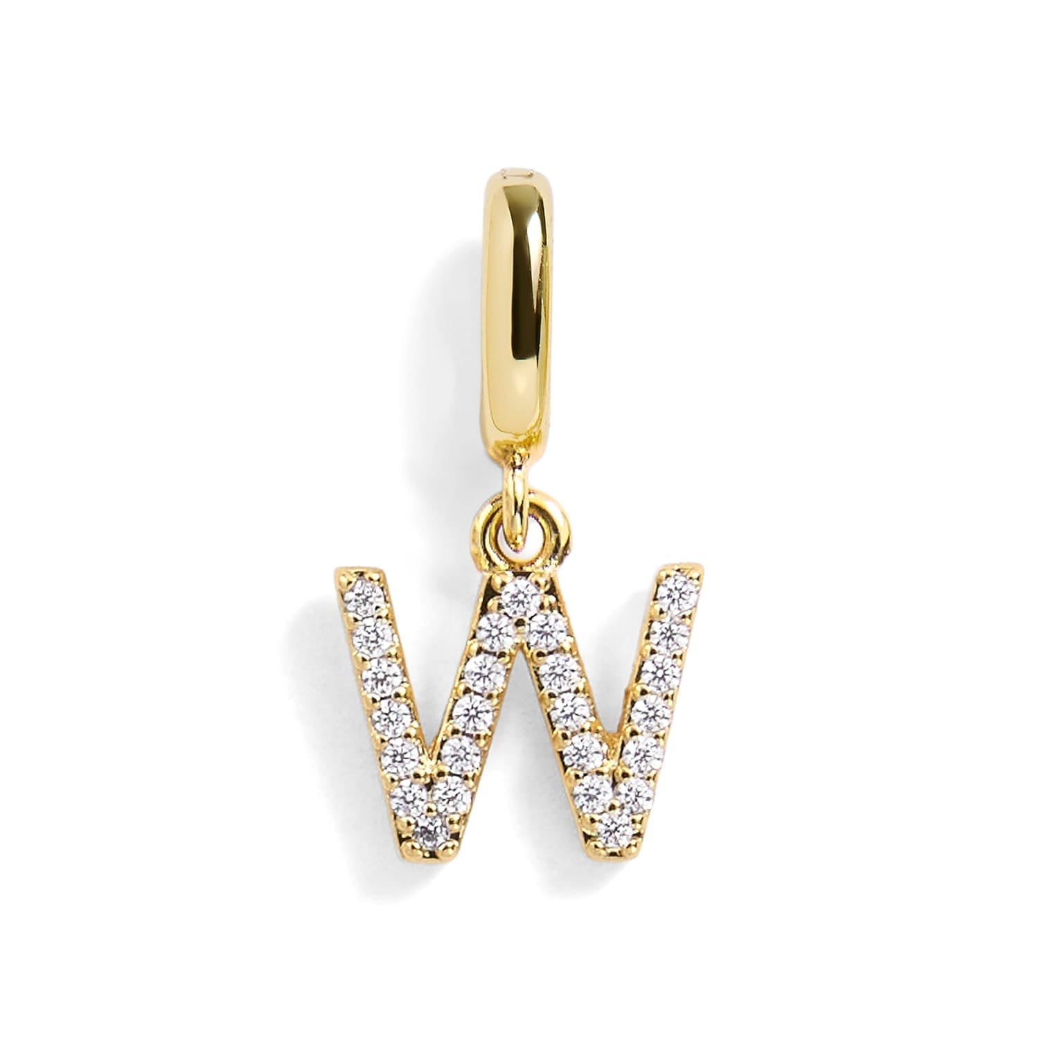 PavĂ© Letter Charm