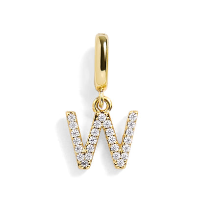 PavĂ© Letter Charm