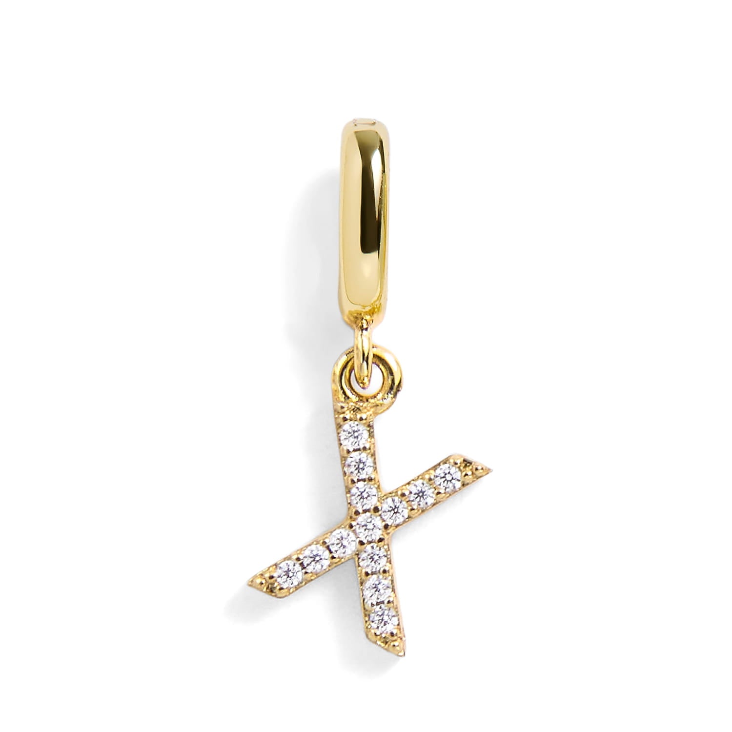 PavĂ© Letter Charm