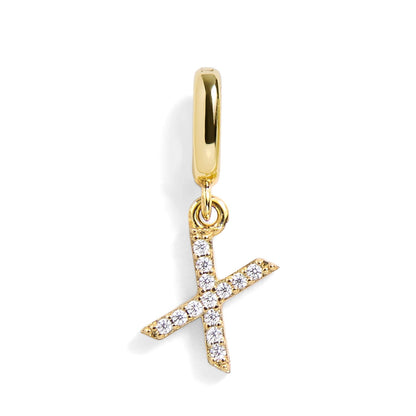 PavĂ© Letter Charm
