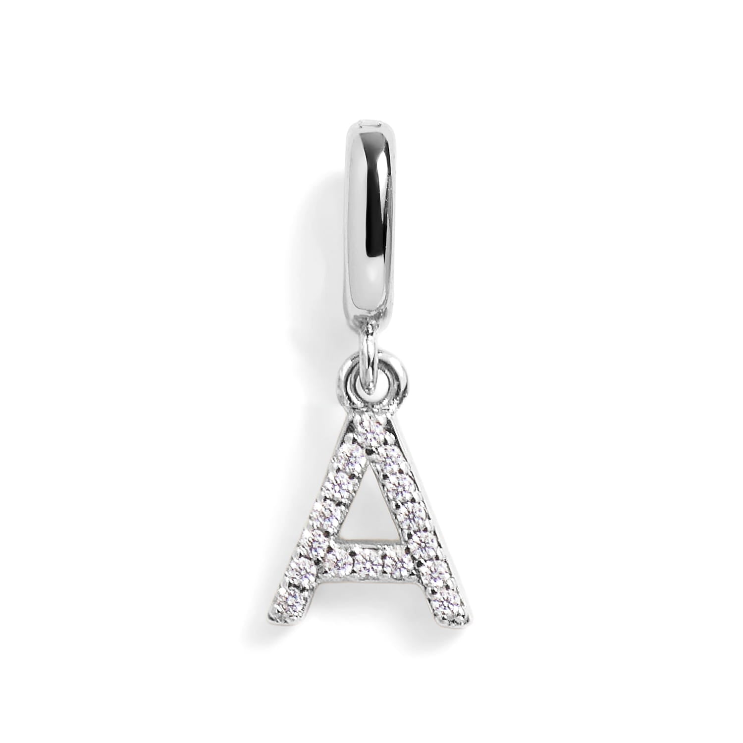 PavĂ© Letter Charm