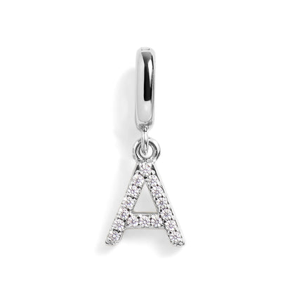 PavĂ© Letter Charm