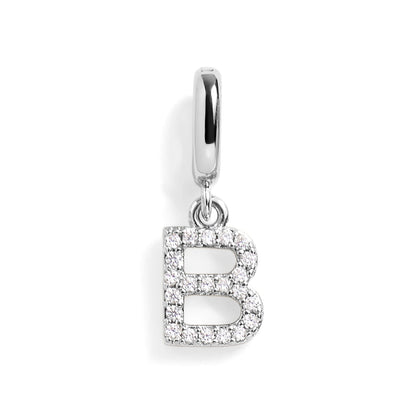 PavĂ© Letter Charm