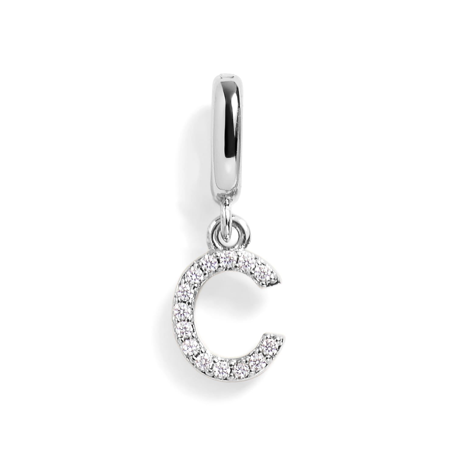 PavĂ© Letter Charm