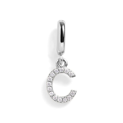 PavĂ© Letter Charm