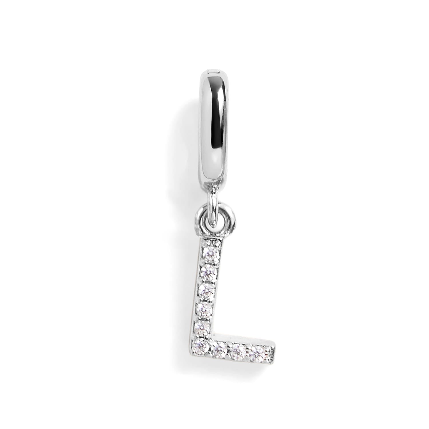 PavĂ© Letter Charm