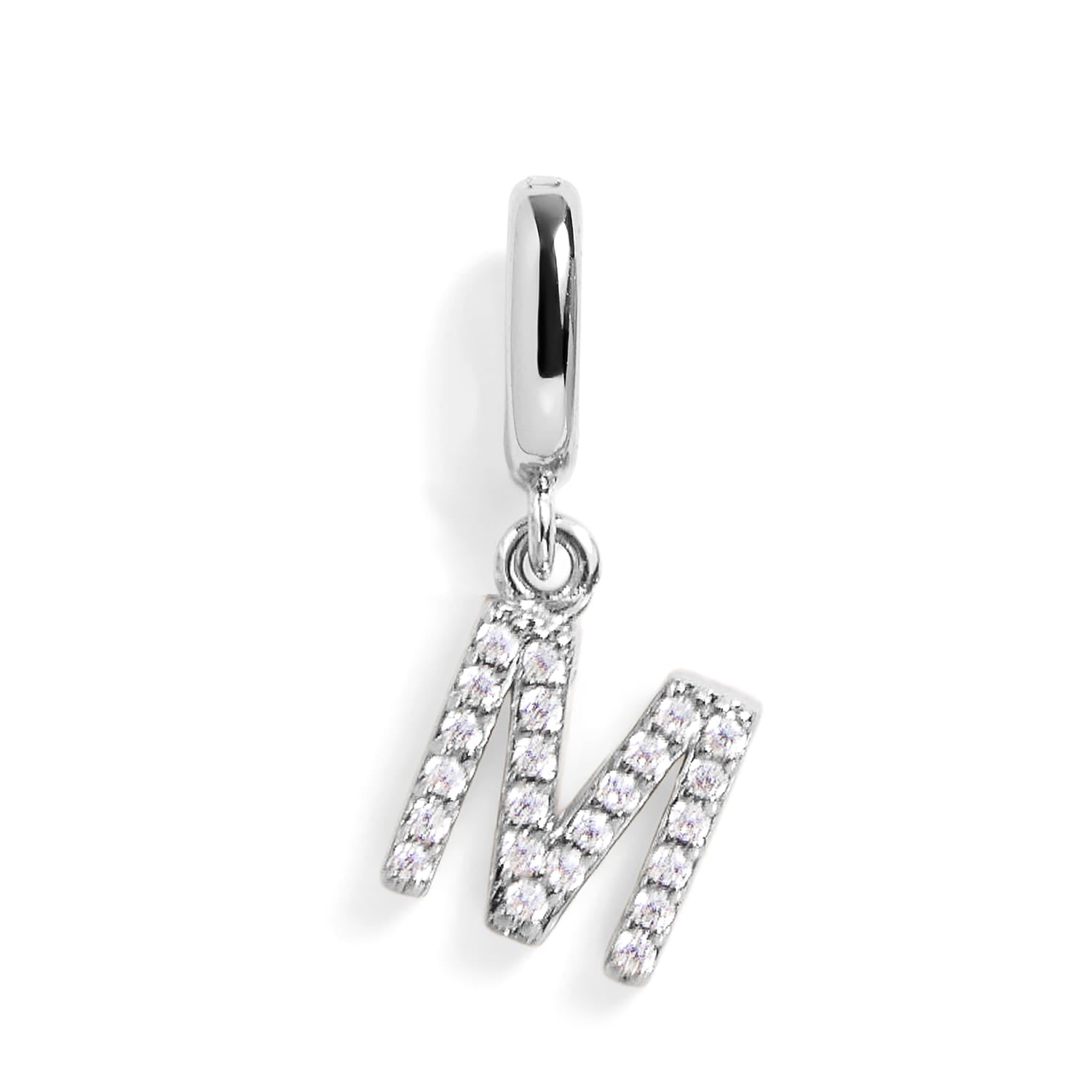 PavĂ© Letter Charm