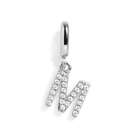PavĂ© Letter Charm