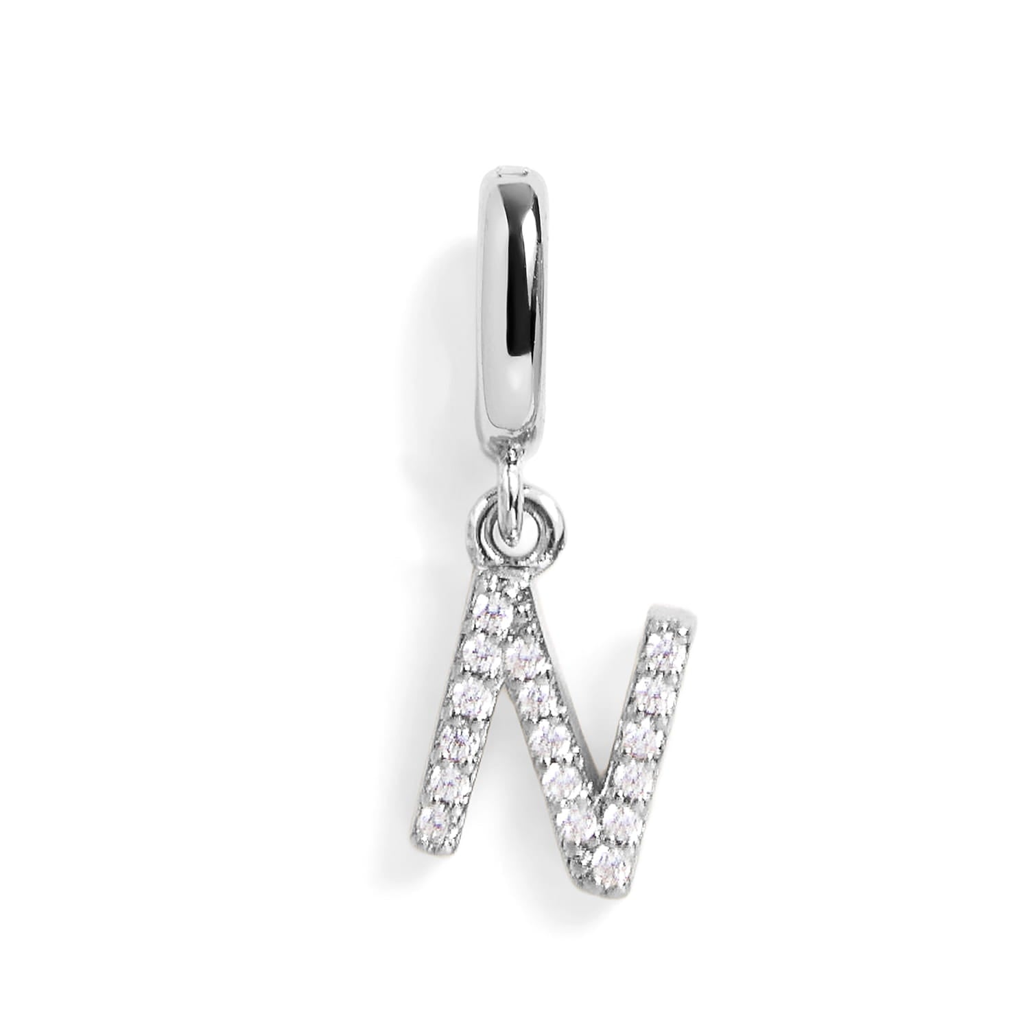 PavĂ© Letter Charm