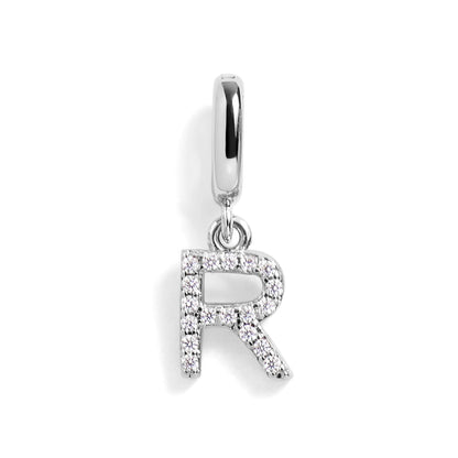 PavĂ© Letter Charm