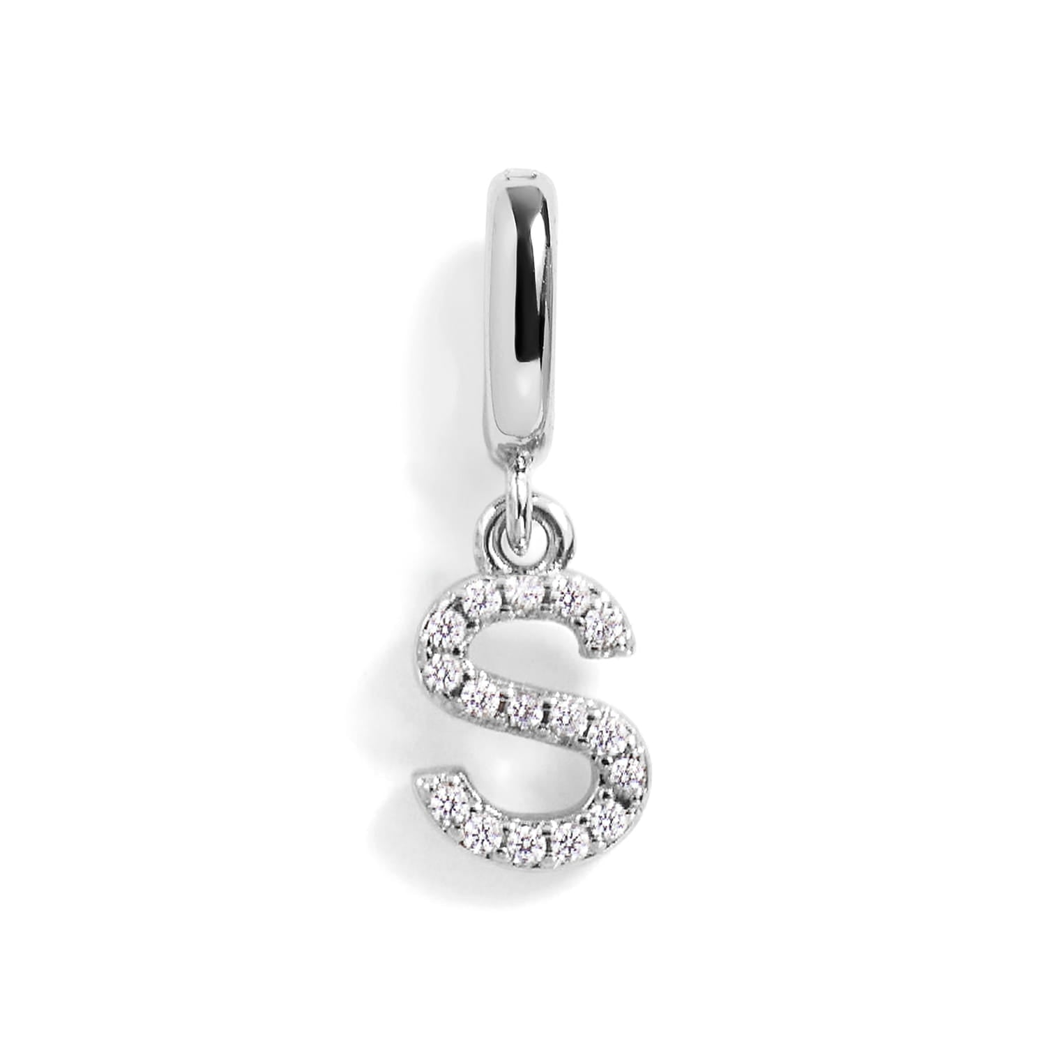 PavĂ© Letter Charm