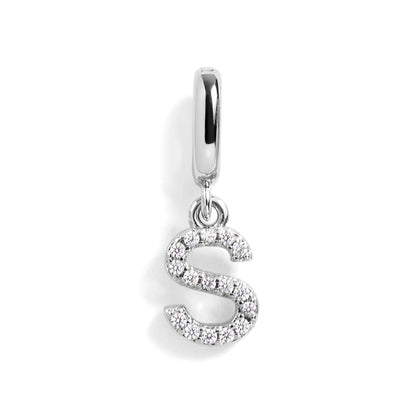 PavĂ© Letter Charm