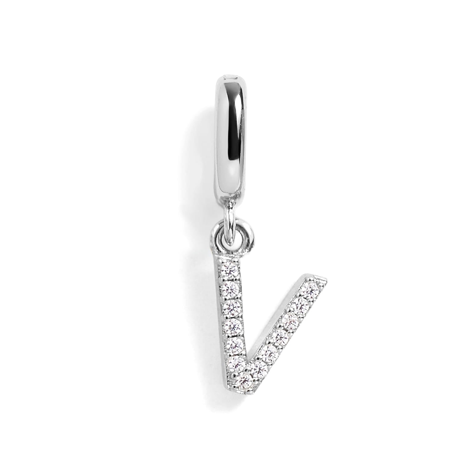 PavĂ© Letter Charm