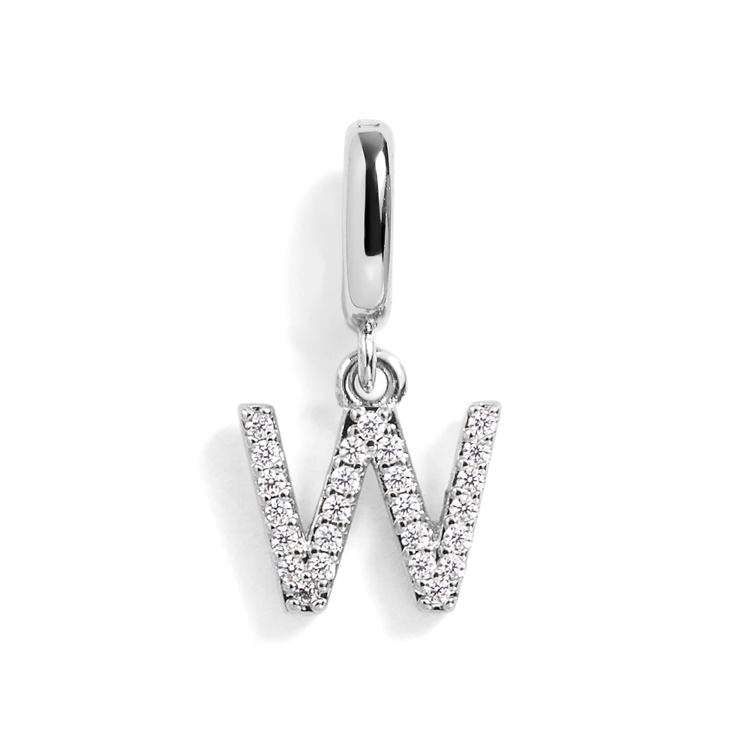 PavĂ© Letter Charm