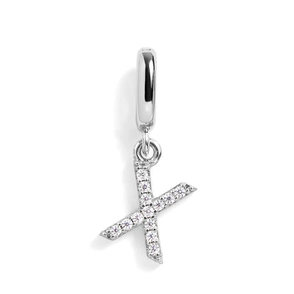 PavĂ© Letter Charm