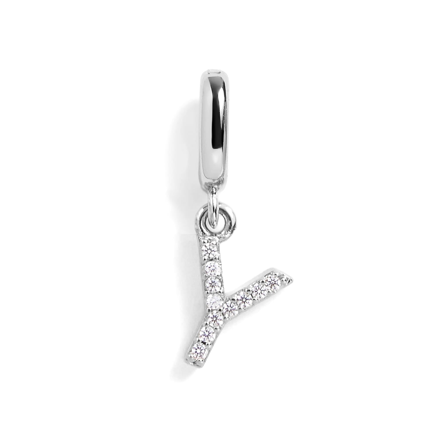 PavĂ© Letter Charm