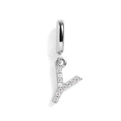 PavĂ© Letter Charm