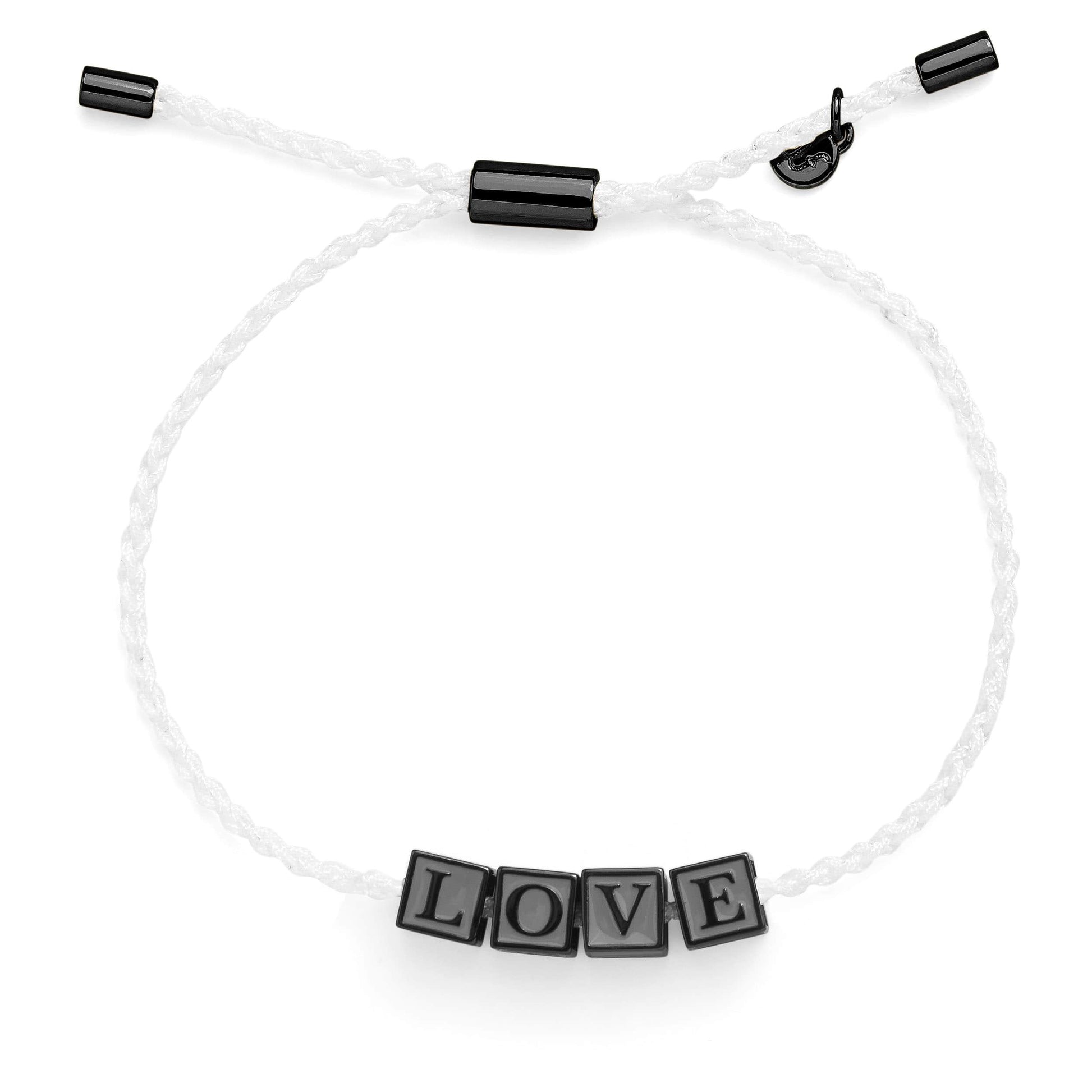 Personalized Letter Block Cord Bracelet
