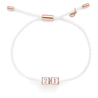 Personalized Letter Block Cord Bracelet