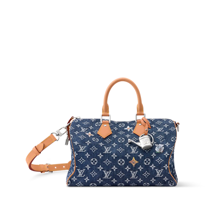 Men's Speedy 30 Bandoulière Bag Damoflage Indigo